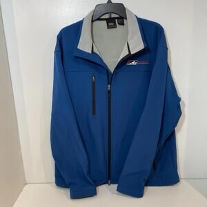 Prairie Mountain Men's XL Full Zip Jacket Blue With 1000 Islands Embroidery